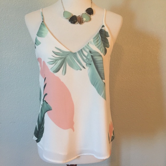 SALE! HOST PICK! Tropical Botanical Cami Tank - Picture 7 of 7